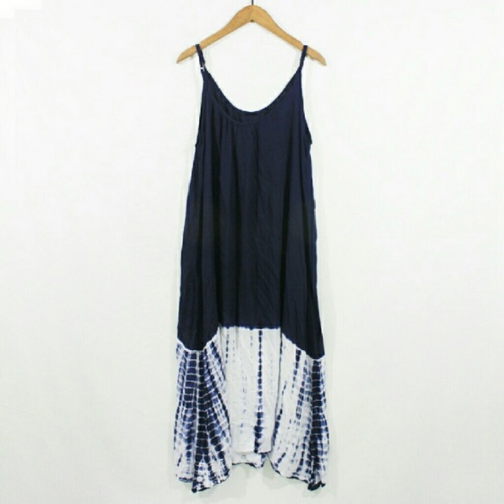 Dipped tie dye maxi dress